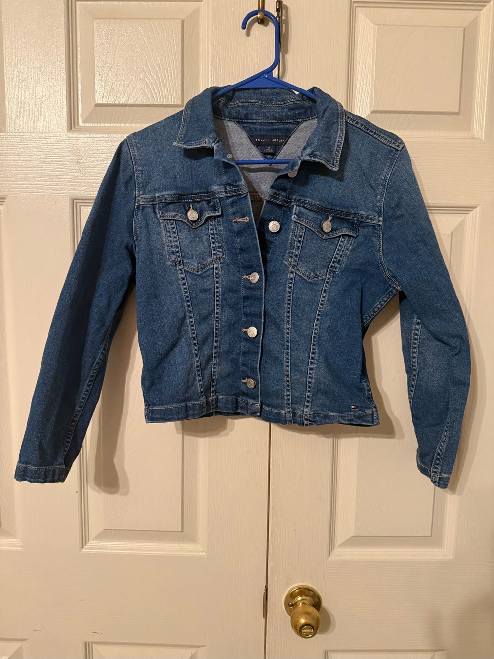 Tommy Hilfiger Medium Blue Denim Jacket with Button Front